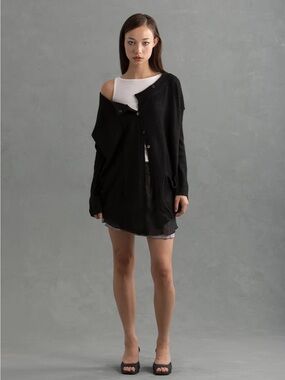 UNIF Lusc Black Oversized Slouchy Cardigan